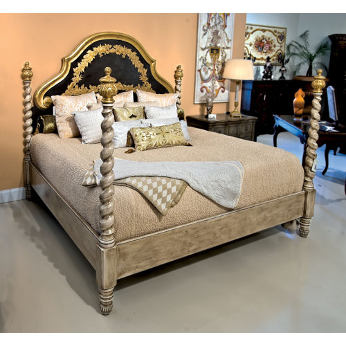 David Michael King Solid Wood Four Poster Bed Wayfair